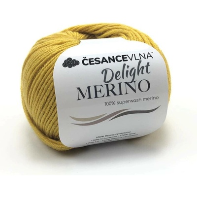 100% Merino příze - Delight hořčicová