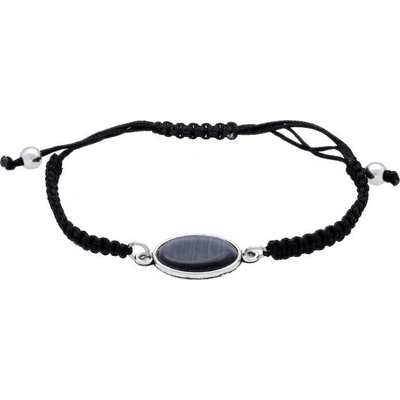 Gilles Costa šňůrkový náramek černý STONE 107