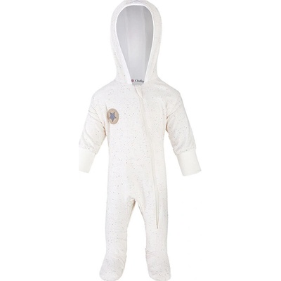 LITTLE ANGEL overal podšitý DR Outlast® krémová barevné tečky bílá káva