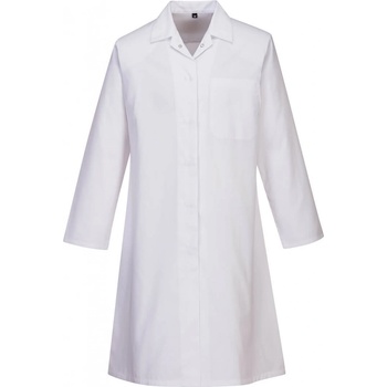 Portwest 2206 Plášť potravinársky pánsky s tromi vreckami Biela