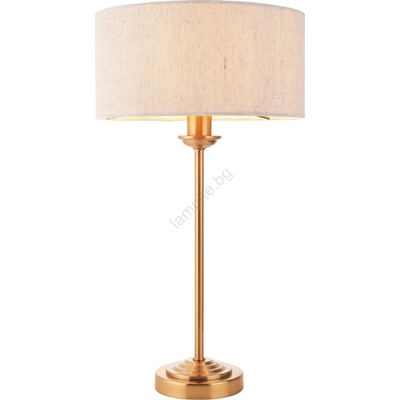 Endon Lighting 110728 - Настолна лампа HIGHCLERE 1xE14/7W/230V бежова/месинг (EN0194)