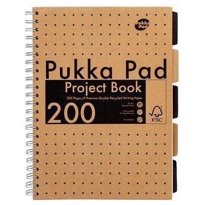 PUKKA PAD Pukka Pad Spirálový sešit Kraft Project Book A4 linkovaný