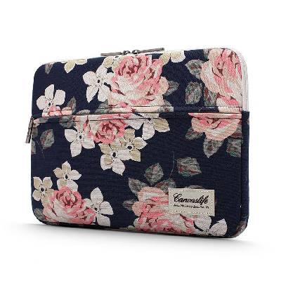 Текстилен калъф за лаптоп 15" - 16" от Canvaslife Sleeve - Navy Rose (5906735410037)