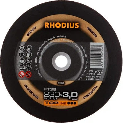 Rhodius Rezný kotúč 230 x 3,0 x 22,23 mm 201122