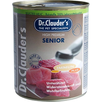Dr.Clauder's Selected Meat Immun Plus Senior - Консервирана храна за кучета над 7 годишна възраст с патешко и картофи, 800 гр