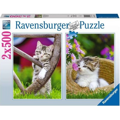 RAVENSBURGER Mačiatka na vidieku 2x500 dielov