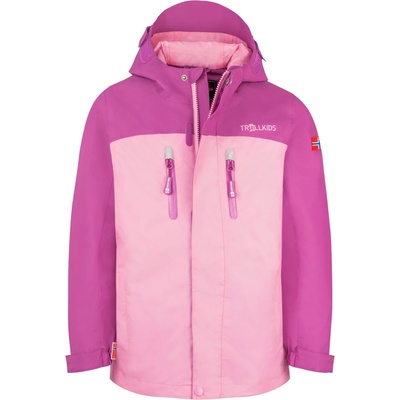 TROLLKIDS Детско водоустойчиво яке Trollkids Girl's Nusfjord Jacket Waterproof jacket - Fresh Berry / Candy Pink - размер 164 (EU) (703-5392-0520)