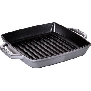 Staub Грил тиган 23 × 23 cm, графитено сив, чугун, Staub (ST12012318)