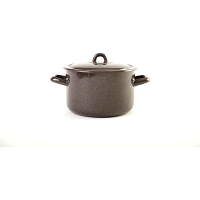 OLYMP Olymp Hnědý granit smaltovaný hrnec s poklicí 18 cm 2,9 l