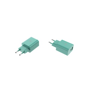 Nokia Зарядно HMD Dual Port Wall Charger 30W Green - 1x USB-A + 1x USB-C, до 30W общо (HMD DUAL PORT CHARG 30W GREEN)