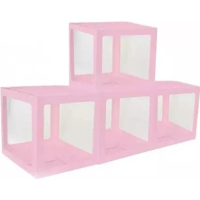 CHAKS Boxy nabalónky růžové 30 x 30 x 30 cm