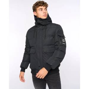 Crosshatch Яке Crosshatch Milwaka Fur Lined Hood Jacket - Black
