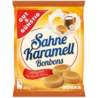 GUT&GÜNSTIG Smetanové karamelové bonbony 200 g