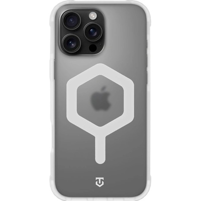 Tactical Хибриден удароустойчив кейс с MagSafe за iPhone 16 Pro Max - Tactical MagForce Hexagon Cover (бял-прозрачен) (57983127310)