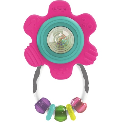 Infantino Въртяща бебешка дрънкалка и гризалка Infantino - Розова (IN216314-1)