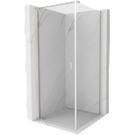 Mexen Mist-B душ кабина с отваряща се врата 75 x 75 см, прозрачно стъкло, четкан (8A2T-075-075-97-00)