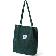 STYLE4 Manšestrová shopper kabelka / taška Valentina černá