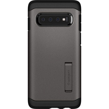 Spigen Tough Armor Case - хибриден кейс с най-висока степен на защита за Samsung Galaxy S10 (сив)