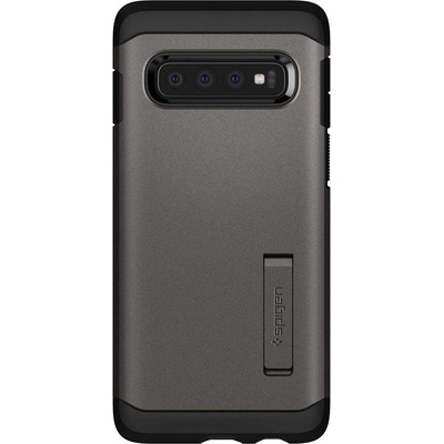 Spigen Tough Armor Case - хибриден кейс с най-висока степен на защита за Samsung Galaxy S10 (сив)