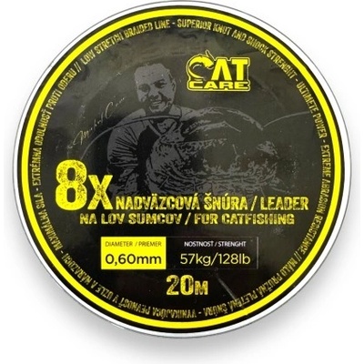 CATCARE Naväzcová Šnúrka Cano Leader Hooklink x8 20 m 0,60 mm 57 kg