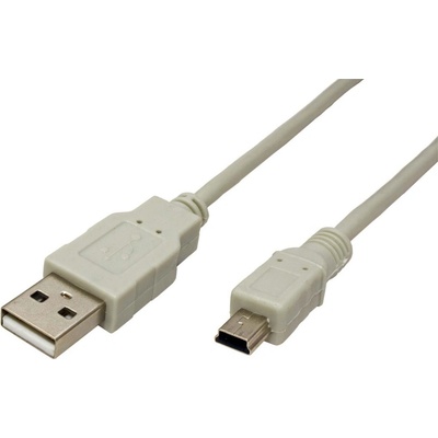 Gembird CCF-USB2-AM5P-6 USB 2.0 A-Mini B (5pin) propojovací, HQ s ferritovým jádrem, 1,8m, černý