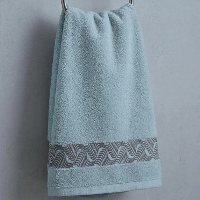 Knitva ručník příboj 50 x 100 cm šedomodrý