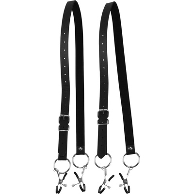 Štipce na klitoris Master Series Spread Labia Spreader Straps with Clamps