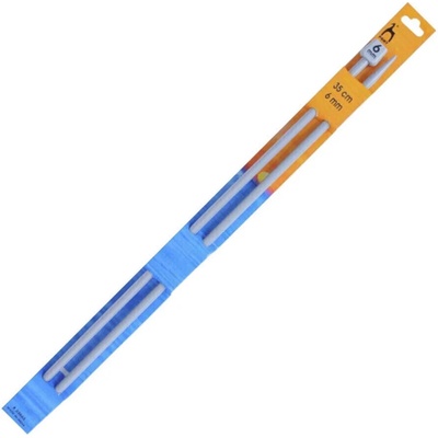 Knitting Needles Класическа права игла 35 cm 6 mm (633663-PONY)