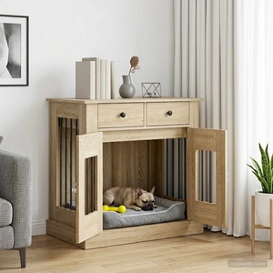 vidaXL Мебели за кучешка клетка Дъб сонома 80 x 47, 5 x 80 см (8014768)