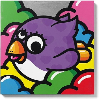 Lyon Béton Бетонна картина за стена Volante Violette, 50 x 50 cm Oiselle Volante - Lyon Béton (D-09101-BK-031)