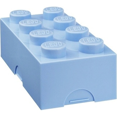 LEGO® box na svačinu 100 x 200 x 75 mm světlemodrý