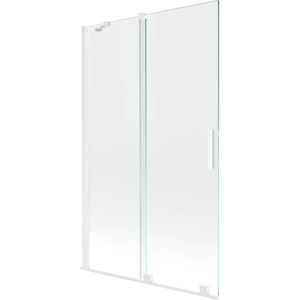 Mexen Velar параван за вана 2-крилен плъзгащ се 110 x 150 cm, прозрачен, бял (896-110-000-01-20)
