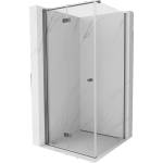 Mexen Mist-F сгъваема лява душ кабина 80 x 80 см, прозрачна, сив металик (8A6T-080-080-95-00-L)