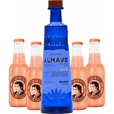 Almave Blanco Non-Alcoholic Blue Agave Spirit + 4x Thomas Henry Grapefruit (set 1 x 0.7, 4 x 0.2 l)