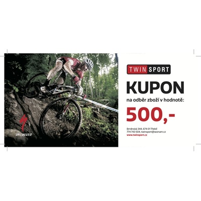 Dárkový kupon na zboží v hodnotě 500 Kč