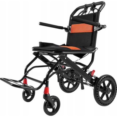 SucceBuy Invalidní vozík 91,4x57,9x91,2 cm, nosnost 100 kg, skládací, černý