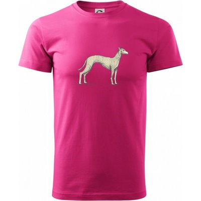 Heavy New Vintage Whippet tričko purpurové