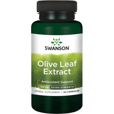 Swanson Olive Leaf Extract, 750 mg, 60 капсули, Swanson (SWH139)