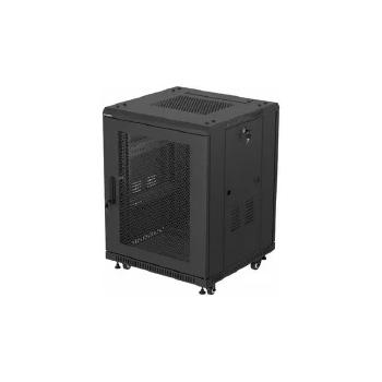 Lanberg rack cabinet 19 free-standing 15U/600X600 (FLAT PACK) with mesh door (FF01-6615-23B)