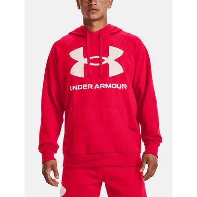 Under Armour Rival fleece Big Logo HD mikina červená