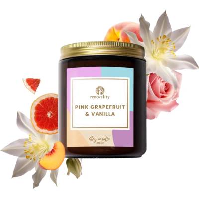 Renovality Handmade Soy Candle Ružový grep a vanilka 250 ml