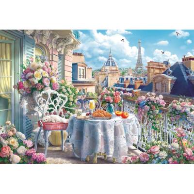 Bluebird Puzzle - Puzzle Breakfast on the Balcony in Paris - 1 000 piese