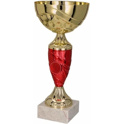 Santica Pohár zlatý s červeným elementom 22 cm