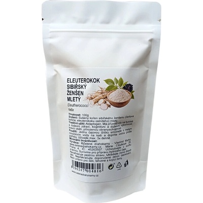 Zelené Drahokamy eleuterokok sibiřský ženšen mletý 100 g