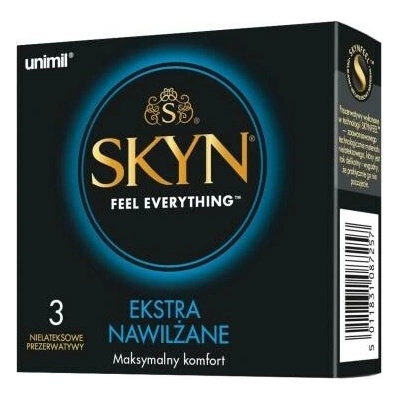 SKYN Unimil extra vlhčené nelatexové 3 ks