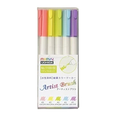 Marvy Artist Brush 1100 sada 5 ks natural