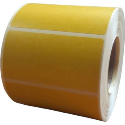 Papierová Etiketa 75 mm x 38 mm, Matný papier, Žltá, Dutinka 40 mm, 1000 ks/kotúč, Permanentné lepidlo, Priemer kotúča 92 mm