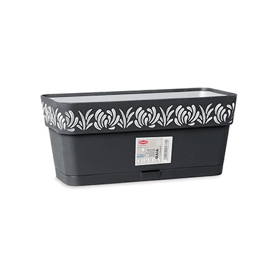 Stefanplast Fioriera auto-irrigante Gaia Antracite Plastica 19 x 17 x 49,5 cm