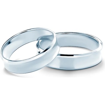 Image 1 of SAVICKI Сватбени халки: бяло злато, вдлъбнати. 5 мм