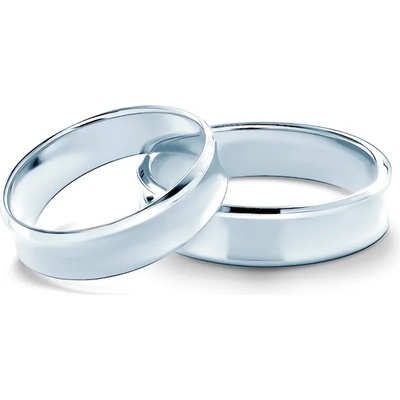 SAVICKI Сватбени халки: бяло злато, вдлъбнати. 5 мм